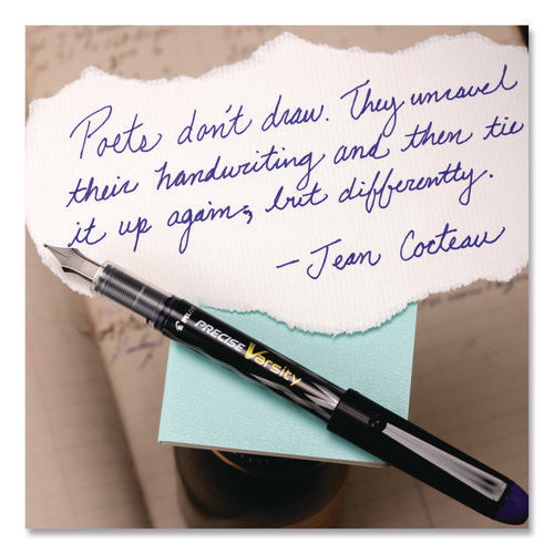 Image of Pilot® Varsity Fountain Pen, Medium 1 mm, Purple Ink, Clear/Black/Purple Barrel