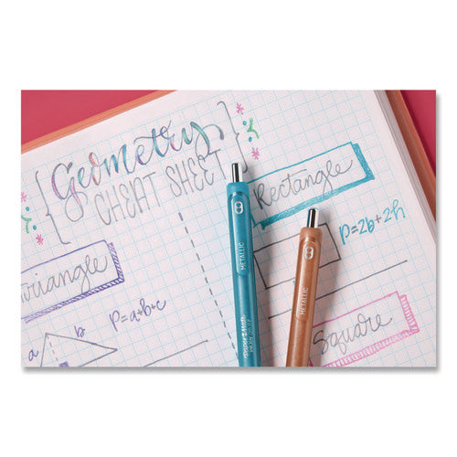 Image of Paper Mate® InkJoy Metallic Gel Pen, Retractable, Medium 0.8 mm, Assorted Ink, Assorted Barrel, 10/Pack