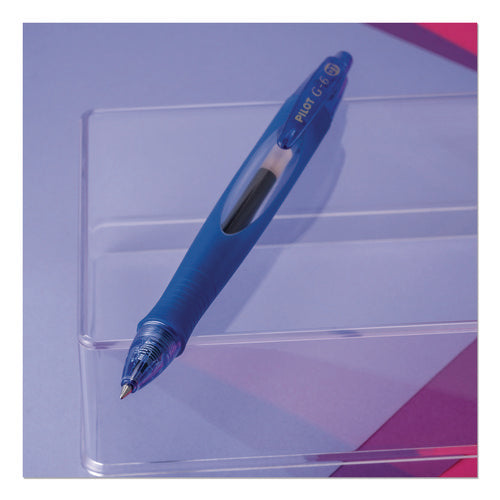 Image of Pilot® G6 Gel Pen, Retractable, Fine 0.7 Mm, Blue Ink, Blue Barrel