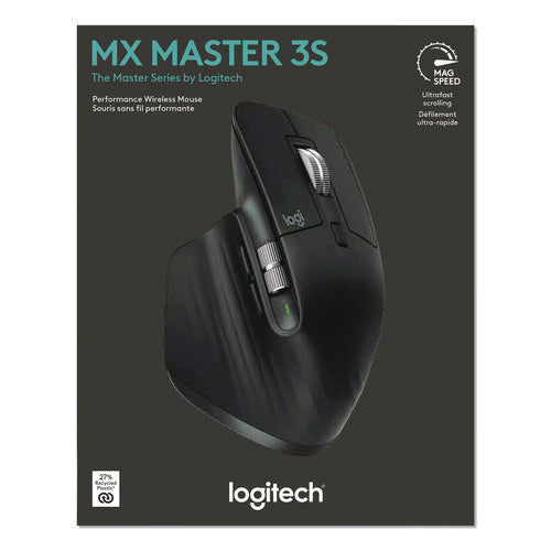 Image of Logitech® MX Master 3S for Business Wireless Mouse, 33 ft Wireless Range, Right, Black