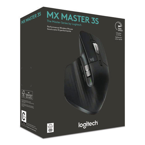 Image of Logitech® MX Master 3S for Business Wireless Mouse, 33 ft Wireless Range, Right, Black