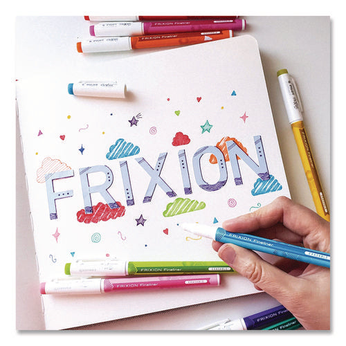 Image of Pilot® FriXion Fineliner Erasable Porous Point Pen, Stick, Fine 0.7 mm, Assorted Ink, Assorted Barrel, 12/Pack