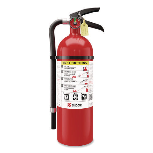 Image of Kidde Pro-5MP Series Fire Extinguisher, with Bracket/Metal Strap, 3-A, 40-B:C, 5.5 lbs