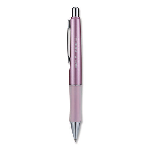 Image of Pilot® Dr. Grip Limited Gel Pen, Retractable, Fine 0.7 Mm, Black Ink, Champagne Mauve Barrel