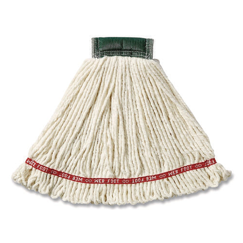 Image of Rubbermaid® Commercial Web Foot Shrinkless Wet Mop Head, 20 oz, 5" Headband, White