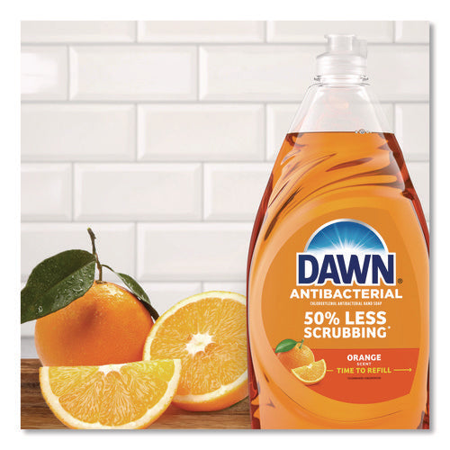 Image of Dawn® Ultra Antibacterial Dishwashing Liquid, Orange Scent, 30.8 oz Bottle, 8/Carton