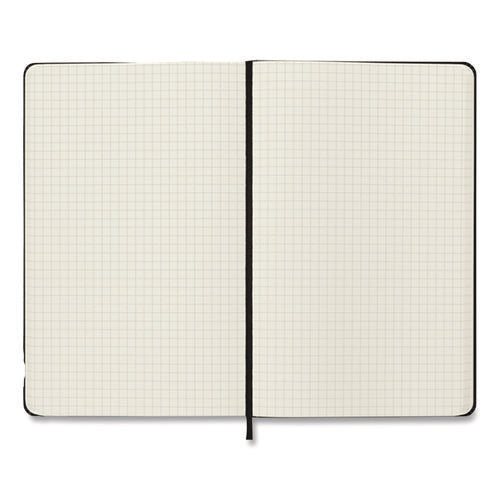Image of Moleskine® Hard Cover Notebook, 1-Subject, Quadrille Rule, Black Cover, (120) 8.25 x 5 Sheets