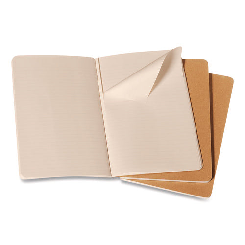 Image of Moleskine® Cahier Journal, 1-Subject, Narrow Rule, Brown Kraft Cover, (32) 5.5 x 3.5 Sheets, 3/Pack