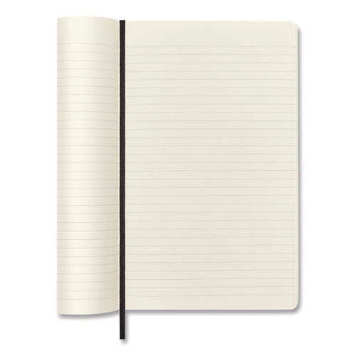 Image of Moleskine® Classic Softcover Notebook, 1-Subject, Narrow Rule, Black Cover, (192) 8.25 x 5 Sheets