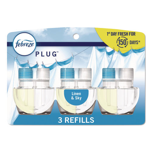 Image of Febreze® PLUG Air Freshener Refills, Linen and Sky, 0.87 oz, 3/Pack