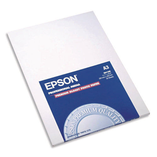 Image of Epson® Premium Photo Paper, 10.4 Mil, 11.75 X 16.5, High-Gloss White, 20/pack
