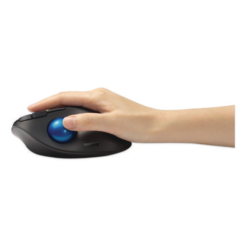 Image of Kensington® Pro Fit Ergo TB450 Trackball, 2.4 GHz Frequency/6 ft Wireless Range, Right Hand Use, Black