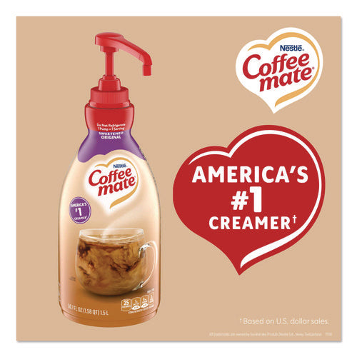 Image of Coffee mate® Liquid Coffee Creamer, Sweetened Original, 1.5 L Pump Bottle