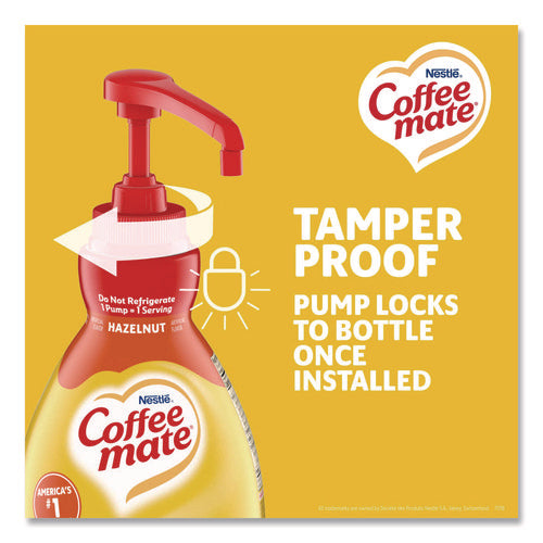 Image of Coffee mate® Liquid Coffee Creamer, Hazelnut, 1.5 L Pump Bottle, 2/Carton