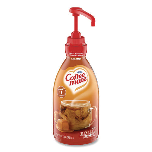 Image of Coffee mate® Liquid Creamer Pump Bottle, Caramel, 50.7 oz Pump Bottle