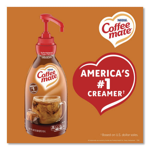 Image of Coffee mate® Liquid Creamer Pump Bottle, Salted Caramel Chocolate, 1.5 L Pump Bottle, 2/Carton