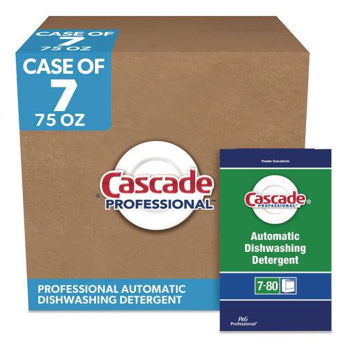Image of Cascade Professional Automatic Dishwasher Detergent Powder, Fresh Scent, 75 oz Box, 7/Carton