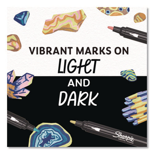 Image of Sharpie® Creative Markers, Bullet Tip, Assorted Earth Tones, 12/Pack
