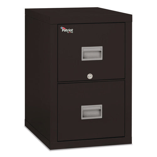 Image of FireKing® Patriot By Fireking Insulated Fire File, 1-Hour Fire Protection, 2 Legal/letter File Drawers, Black, 17.75" X 25" X 27.75"
