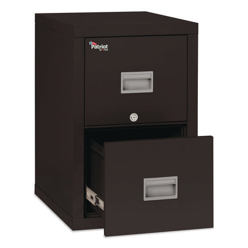 Image of FireKing® Patriot By Fireking Insulated Fire File, 1-Hour Fire Protection, 2 Legal/letter File Drawers, Black, 17.75" X 25" X 27.75"
