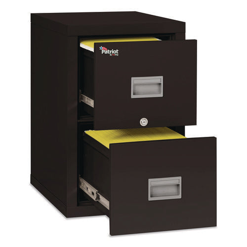 Image of FireKing® Patriot By Fireking Insulated Fire File, 1-Hour Fire Protection, 2 Legal/letter File Drawers, Black, 17.75" X 25" X 27.75"