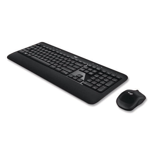 Image of Logitech® Advanced Wireless Mouse and Keyboard Combo, 2.4 GHz Frequency, 33 ft Wireless Range, Black