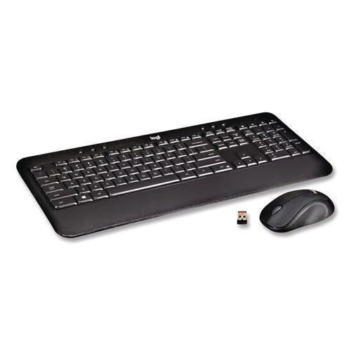 Image of Logitech® Advanced Wireless Mouse and Keyboard Combo, 2.4 GHz Frequency, 33 ft Wireless Range, Black