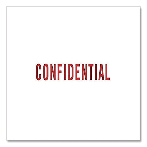 Image of Offistamp® Pre-Inked Message Stamp, Confidential, 1.63" X 0.38", Red Ink