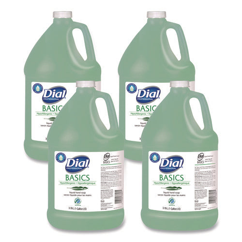 Image of Dial® Professional Basics MP Free Liquid Hand Soap Refill, Honeysuckle Scent, 3.78 L, 4/Carton