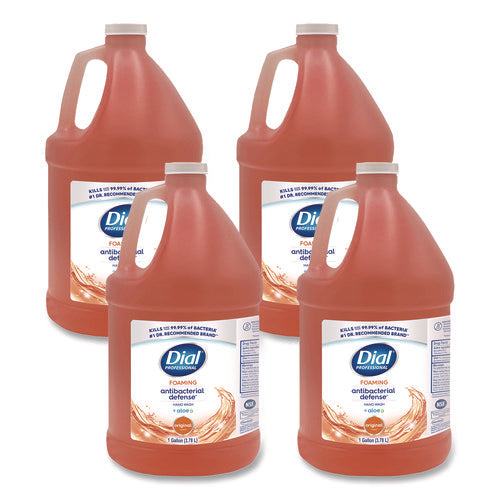 Image of Dial® Professional Antibacterial Foaming Hand Wash Refill, Plus Aloe, Original Scent, 1 gal, 4/Carton
