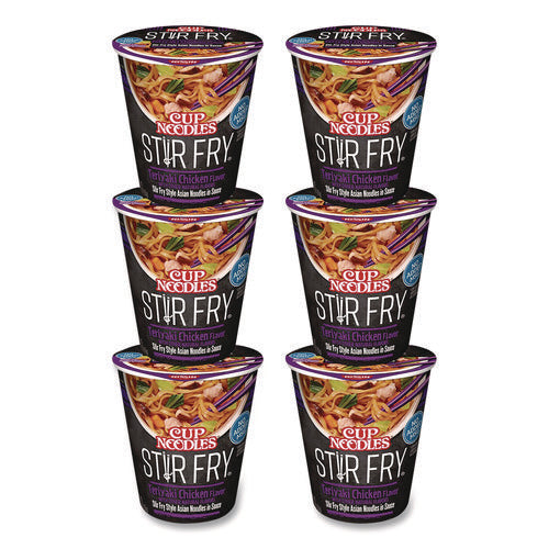 Image of Nissin® Cup Noodles Stir Fry, Teriyaki Chicken, 3 oz Cup, 6/Carton