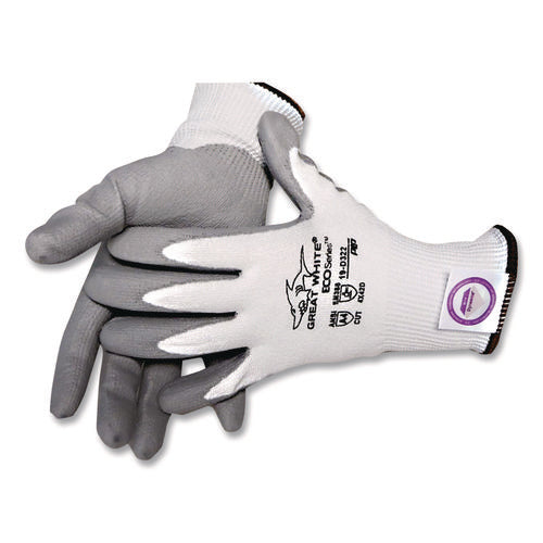Image of PIP Great White 3gx Seamless Knit Dyneema Diamond Blended Gloves, Small, White/gray