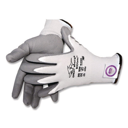 Image of PIP Great White 3gx Seamless Knit Dyneema Diamond Blended Gloves, X-Large, White/gray