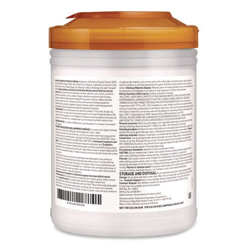 Image of Sani Professional® Sani-Cloth Bleach Germicidal Disposable Wipes, Deep-Well Lid Canister, 10.5 X 6, 75/canister
