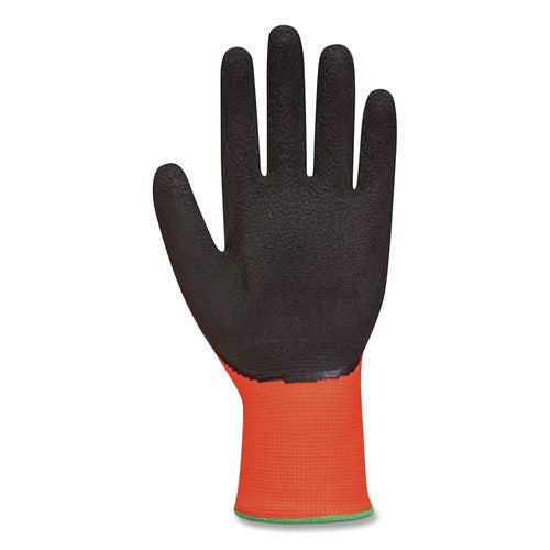 Image of G-Tek® Kev Hi-Vis Seamless Knit Kevlar Gloves, 2x-Large, Red/black