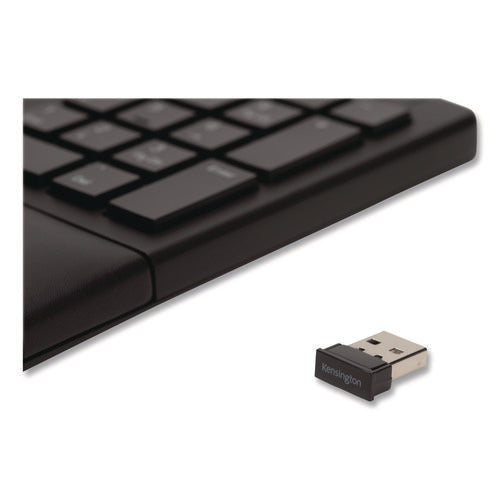 Image of Kensington® Pro Fit Ergo Wireless Keyboard and Mouse, 2.4 GHz Frequency, 30 ft Wireless Range, Black