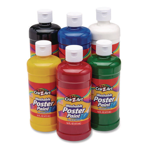 Image of Cra-Z-Art® Washable Kids Paint, Assorted Colors, 16 oz Bottle, 6/Pack