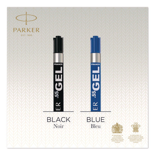 Image of Parker® Refill For Parker Retractable Gel Ink Roller Ball Pens, Medium Conical Tip, Black Ink, 2/pack