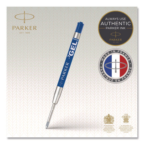 Image of Parker® Refill For Parker Retractable Gel Ink Roller Ball Pens, Medium Conical Tip, Blue Ink, 2/pack