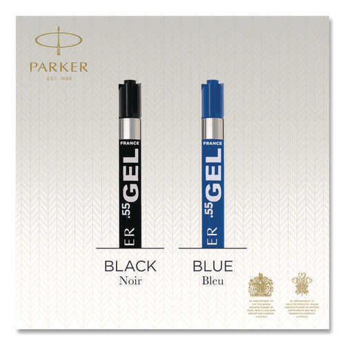 Image of Parker® Refill For Parker Retractable Gel Ink Roller Ball Pens, Medium Conical Tip, Blue Ink, 2/pack