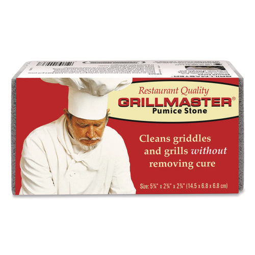 Image of Pumie® Grillmaster Griddle and Grill Cleaning Brick, 5.75 x 2.75, Gray, 12/Carton