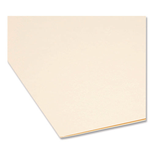 Image of Smead Top Tab File Folders with Inside Pocket, Straight Tabs, Letter Size, Manila, 50/Box