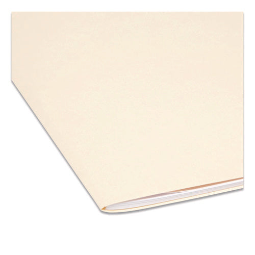 Image of Smead Top Tab File Folders with Inside Pocket, Straight Tabs, Letter Size, Manila, 50/Box