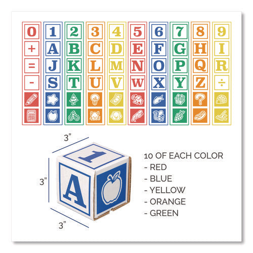Image of Bankers Box® At Play 123 ABC Learning Blocks, Corrugated Board, Assorted, 50/Pack
