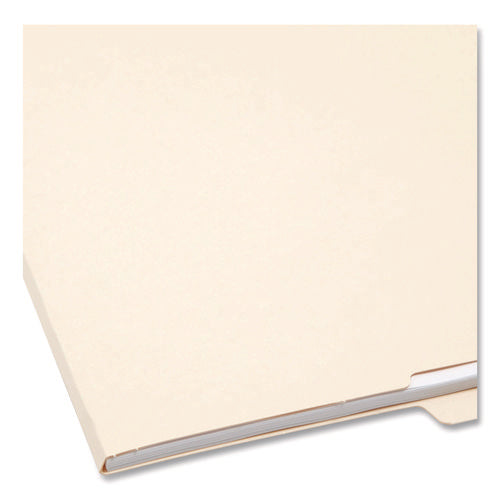 Image of Smead Heavyweight Manila End Tab Folders, 9" High Front, 1/2-Cut Tabs: Top, Letter Size, 0.75" Expansion, Manila, 100/Box