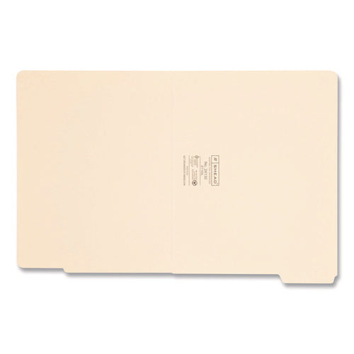 Image of Smead End Tab File Folder, 1/3-Cut Tabs: Assorted, Letter Size, 0.75" Expansion, Manila, 100/Box