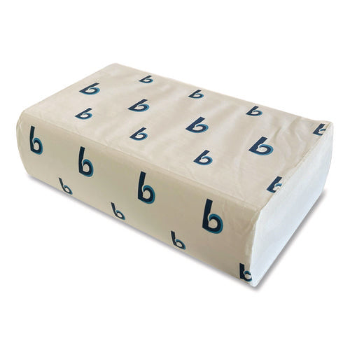 Image of Boardwalk® Structured Multifold Towels, 1-Ply, 9 x 9.5, White, 250/Pack, 16 Packs/Carton