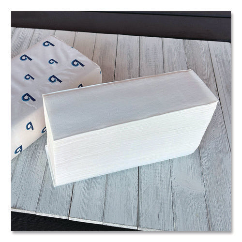 Image of Boardwalk® Structured Multifold Towels, 1-Ply, 9 x 9.5, White, 250/Pack, 16 Packs/Carton