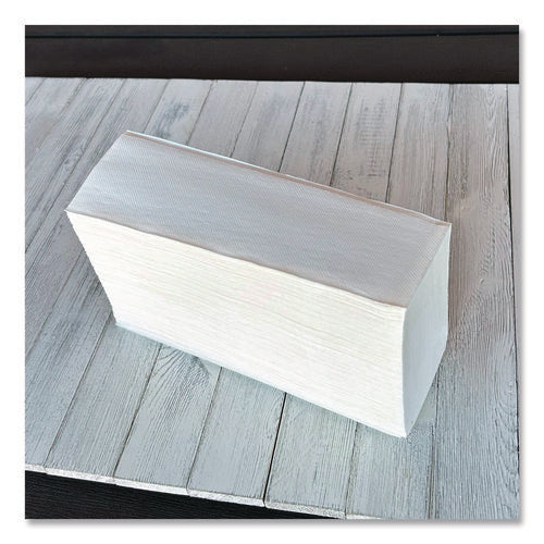 Image of Boardwalk® Structured Multifold Towels, 1-Ply, 9 x 9.5, White, 250/Pack, 16 Packs/Carton