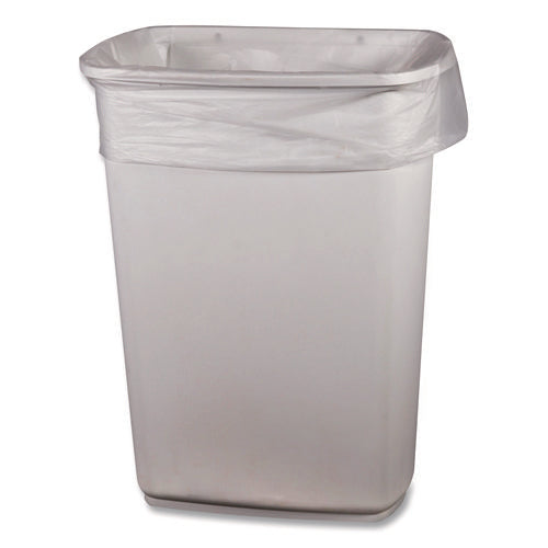 Image of Heritage Linear Low-Density Can Liners, 33 gal, 0.65 mil, 33 x 39, Clear, Roll, 250/Carton